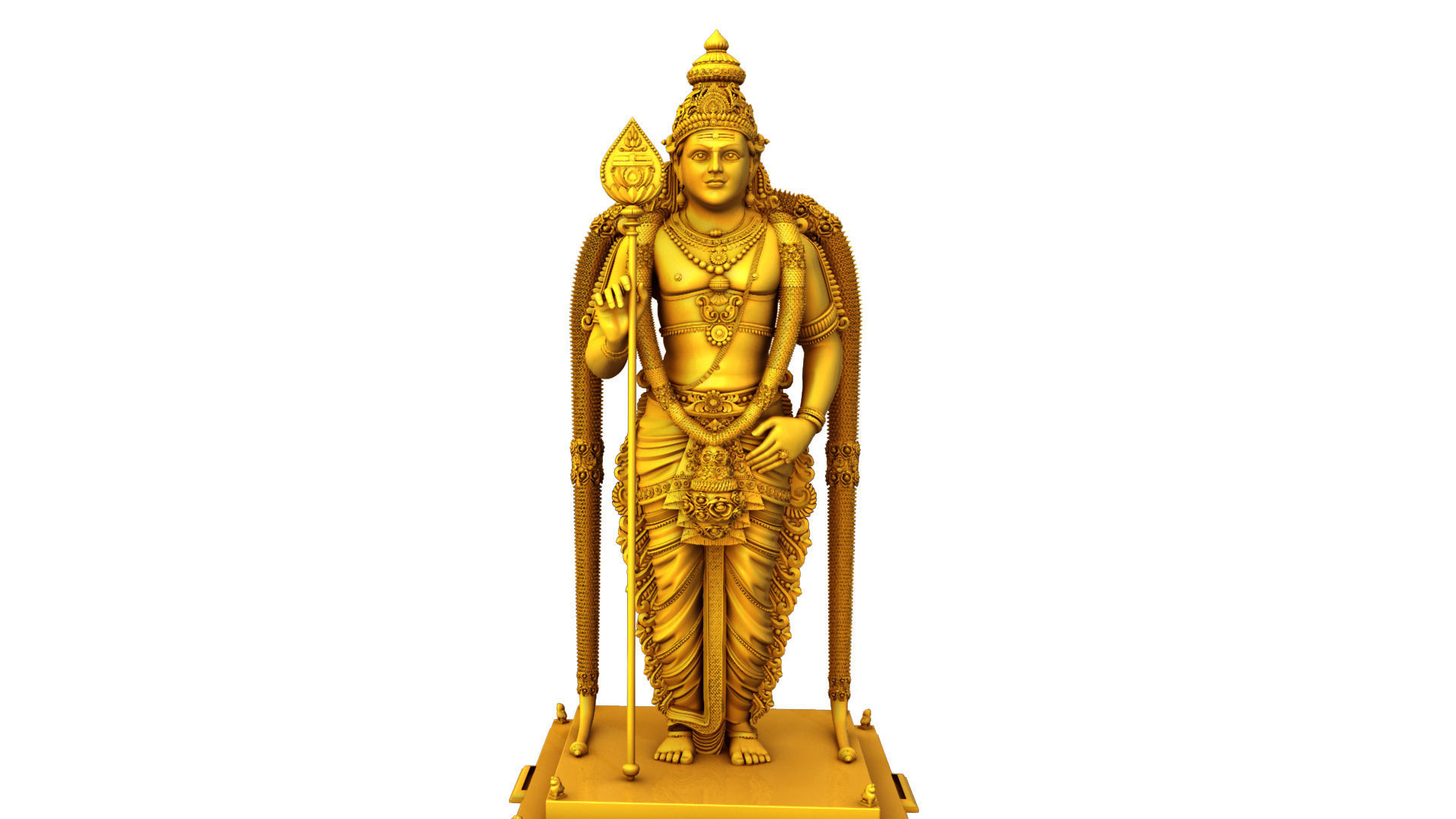 Lord Murugan Statue 3D model_17