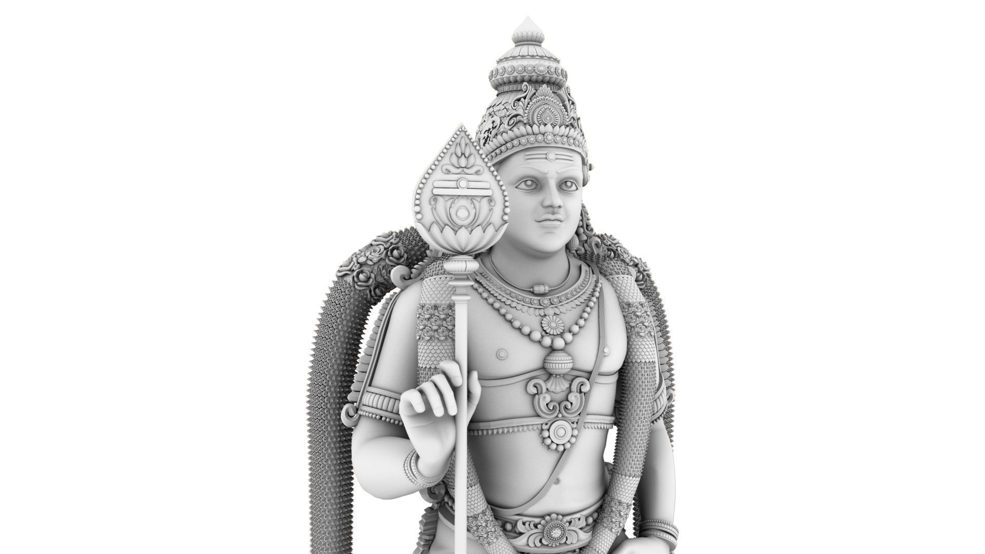 Lord Murugan Statue 3D model_11