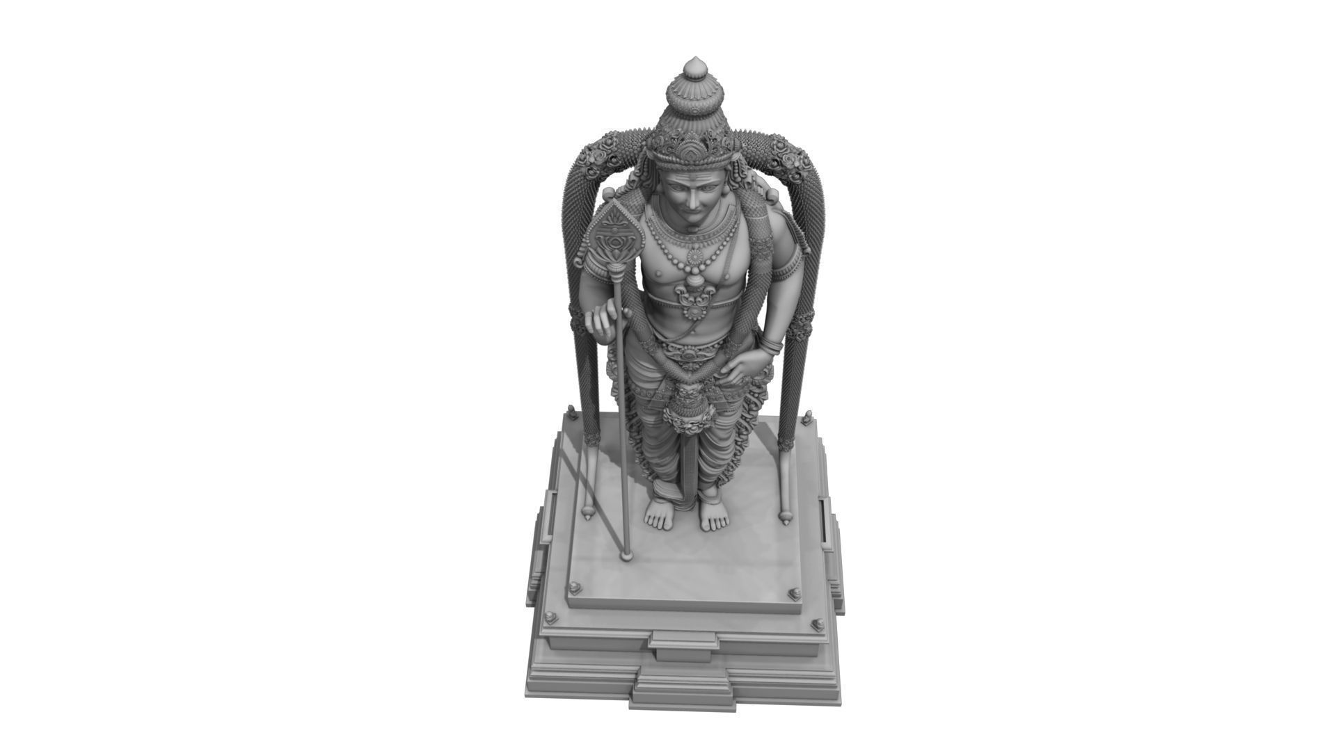 Lord Murugan Statue 3D model_3