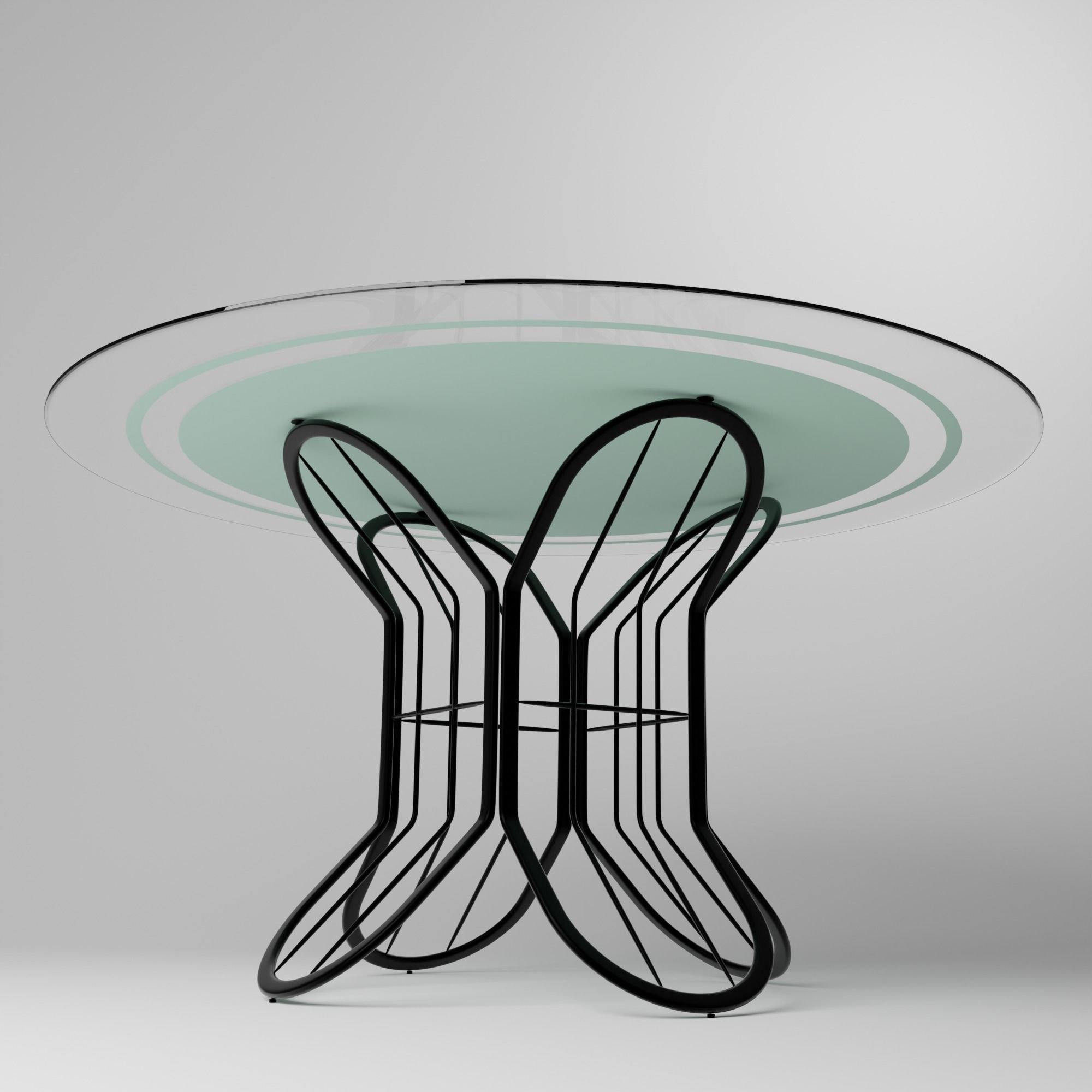 Glass Table 3D model_1