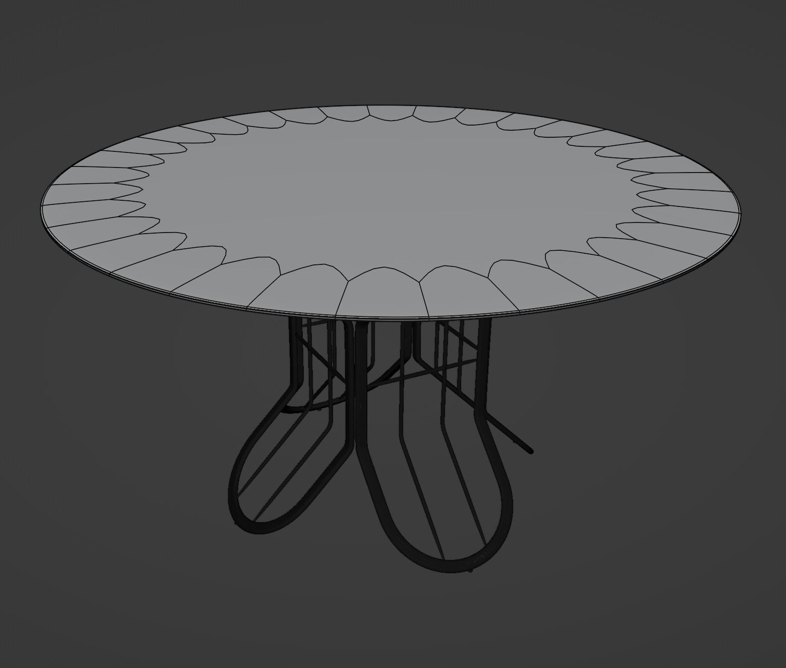 Glass Table 3D model_2