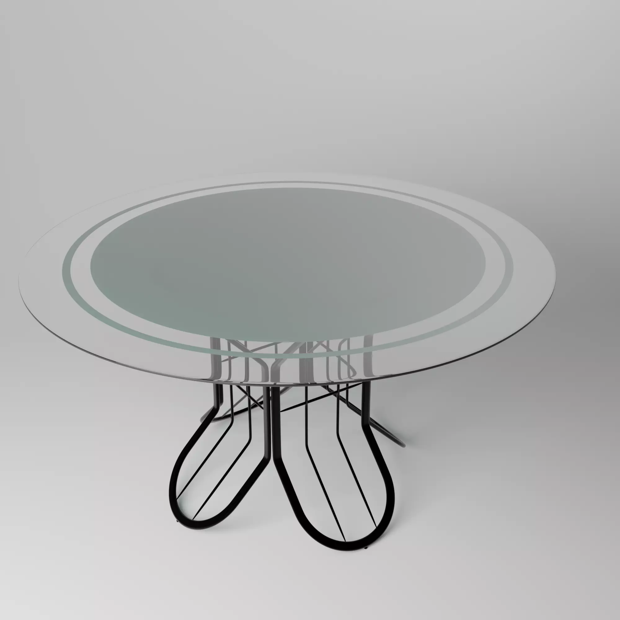 Glass Table 3D model_0