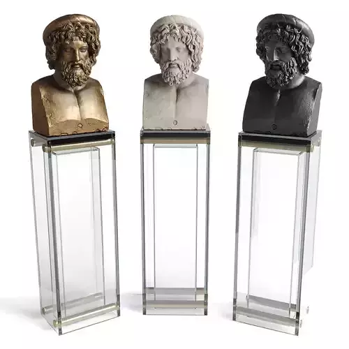 Asclepios bust sculpture