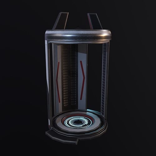 Sci-fi Teleport Low-poly 3D model