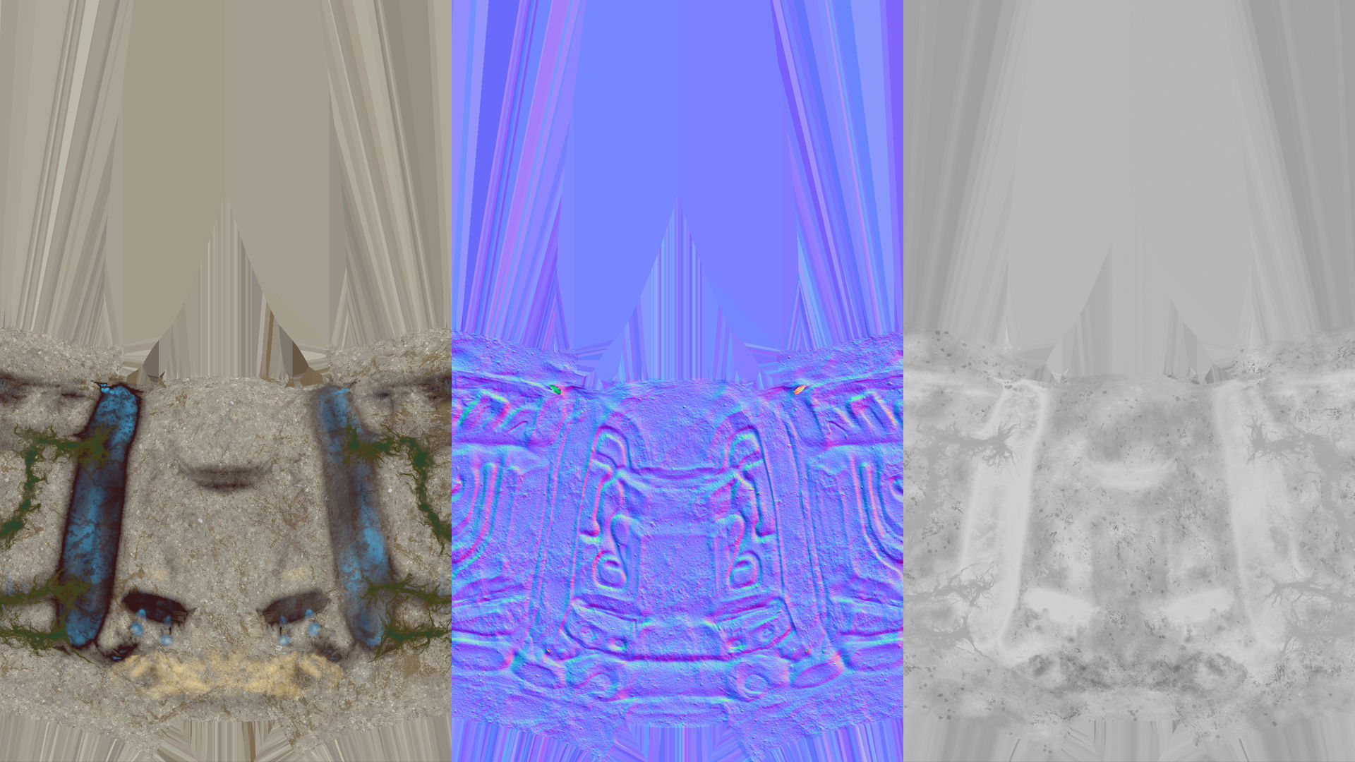 Mayan face ancient sculpture Low-poly 3D model_11