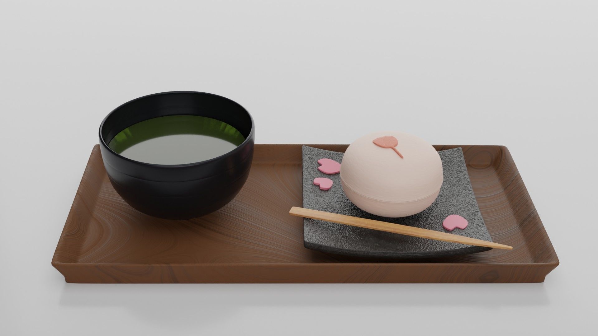 Japanese tea 3D model_4