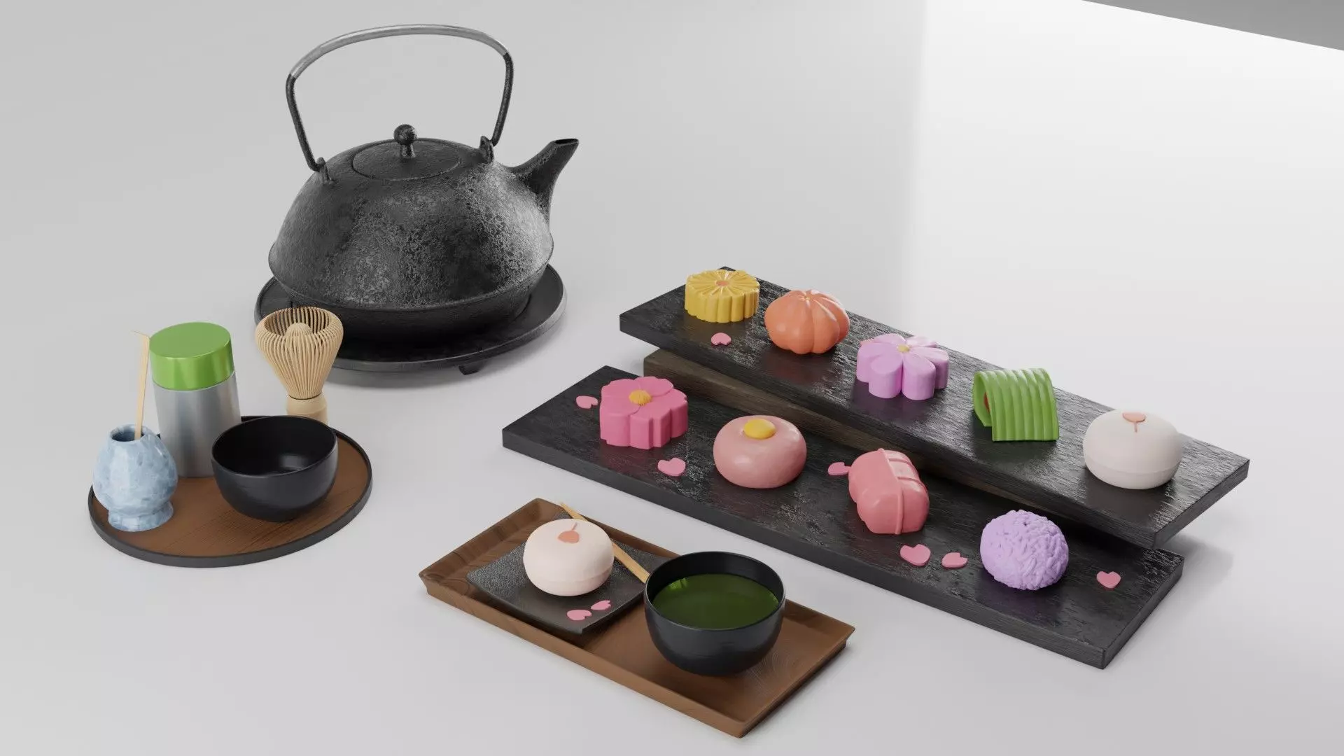 Japanese tea 3D model_0
