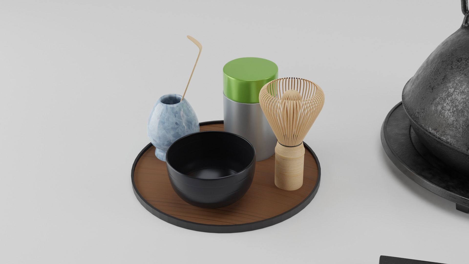 Japanese tea 3D model_1