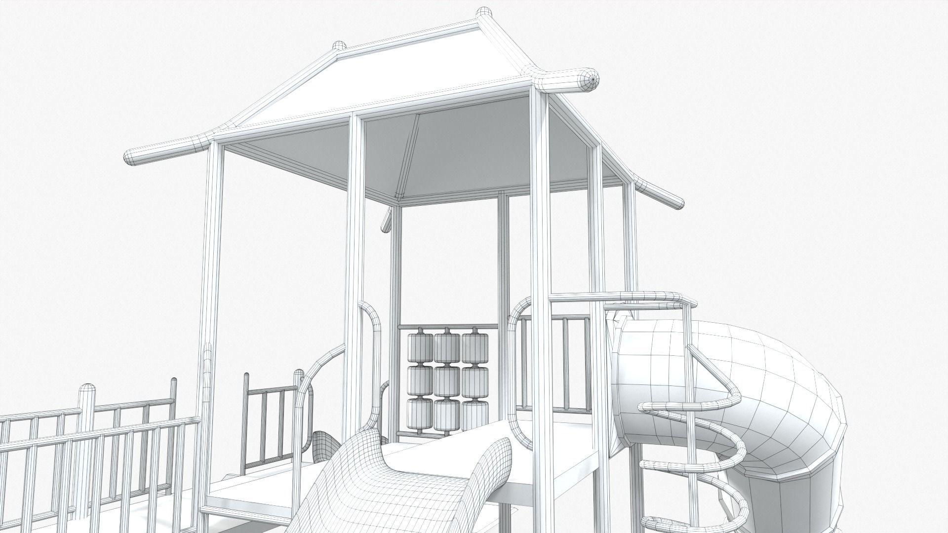 Playground House Low-poly 3D model_18