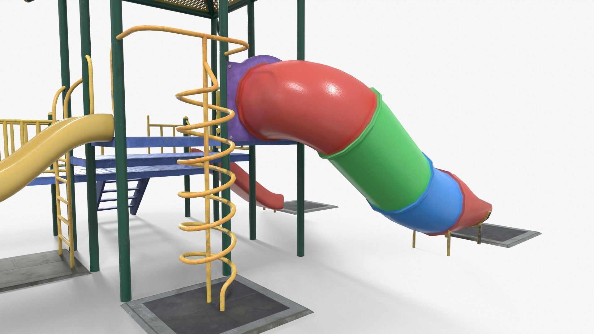 Playground House Low-poly 3D model_4