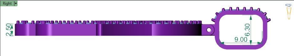 Hamsa Hand Pendant Necklace 3D print model 3D print model_6