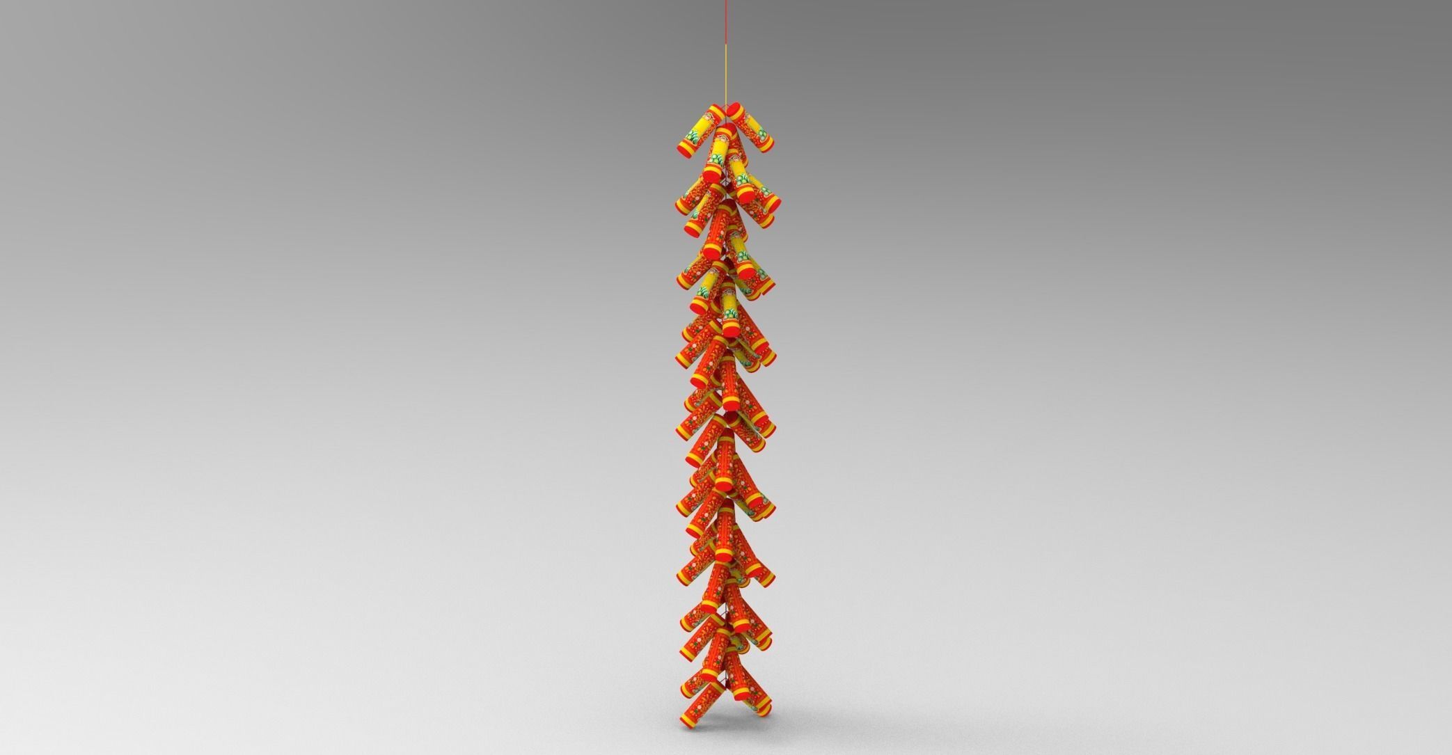 New Year Firecracker 3d Low-poly 3D model_24