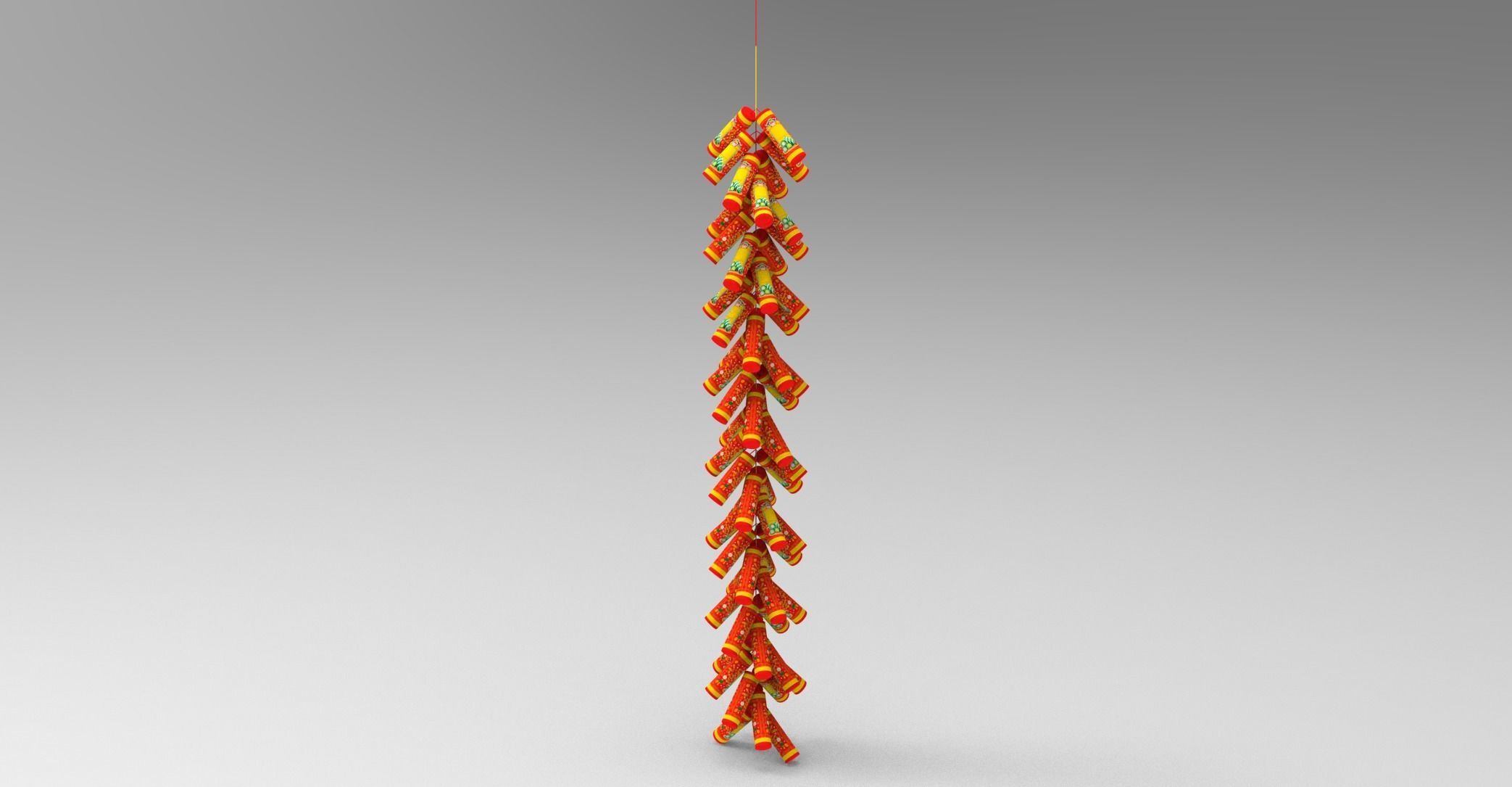 New Year Firecracker 3d Low-poly 3D model_13