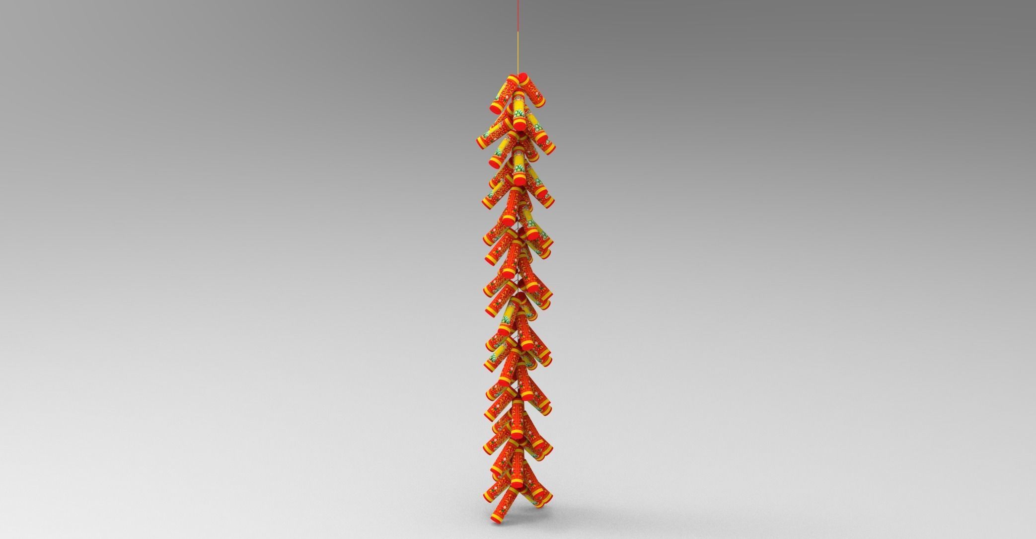 New Year Firecracker 3d Low-poly 3D model_14