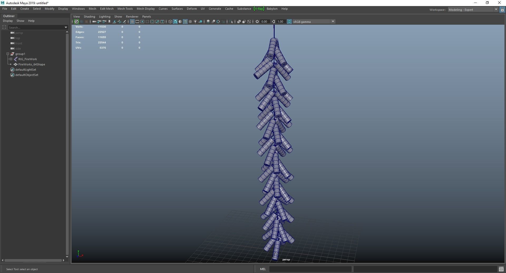 New Year Firecracker 3d Low-poly 3D model_2