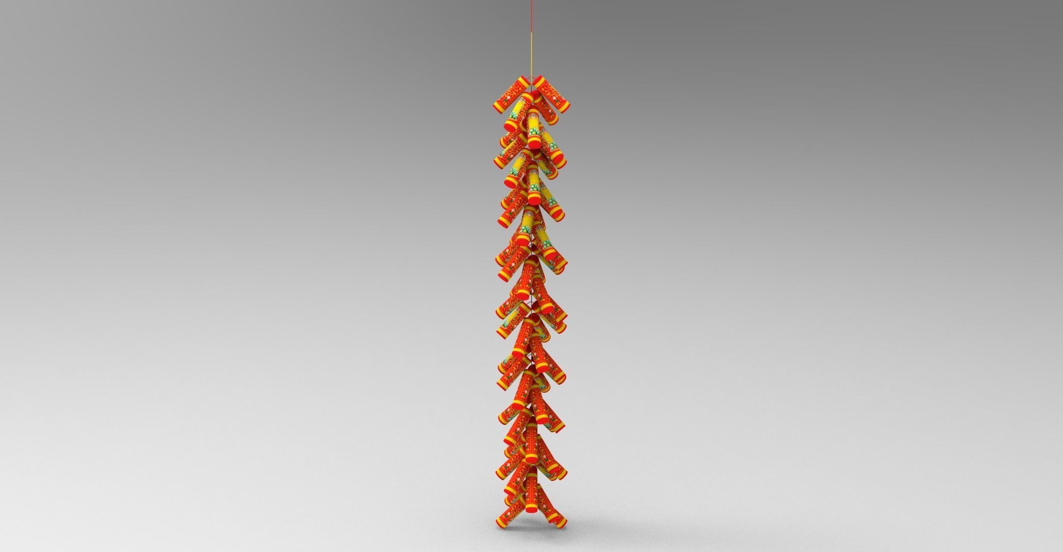 New Year Firecracker 3d Low-poly 3D model_10