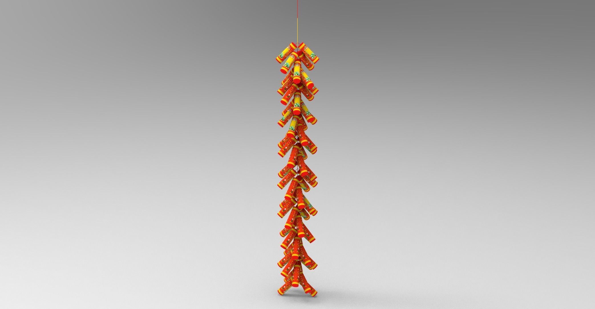 New Year Firecracker 3d Low-poly 3D model_22