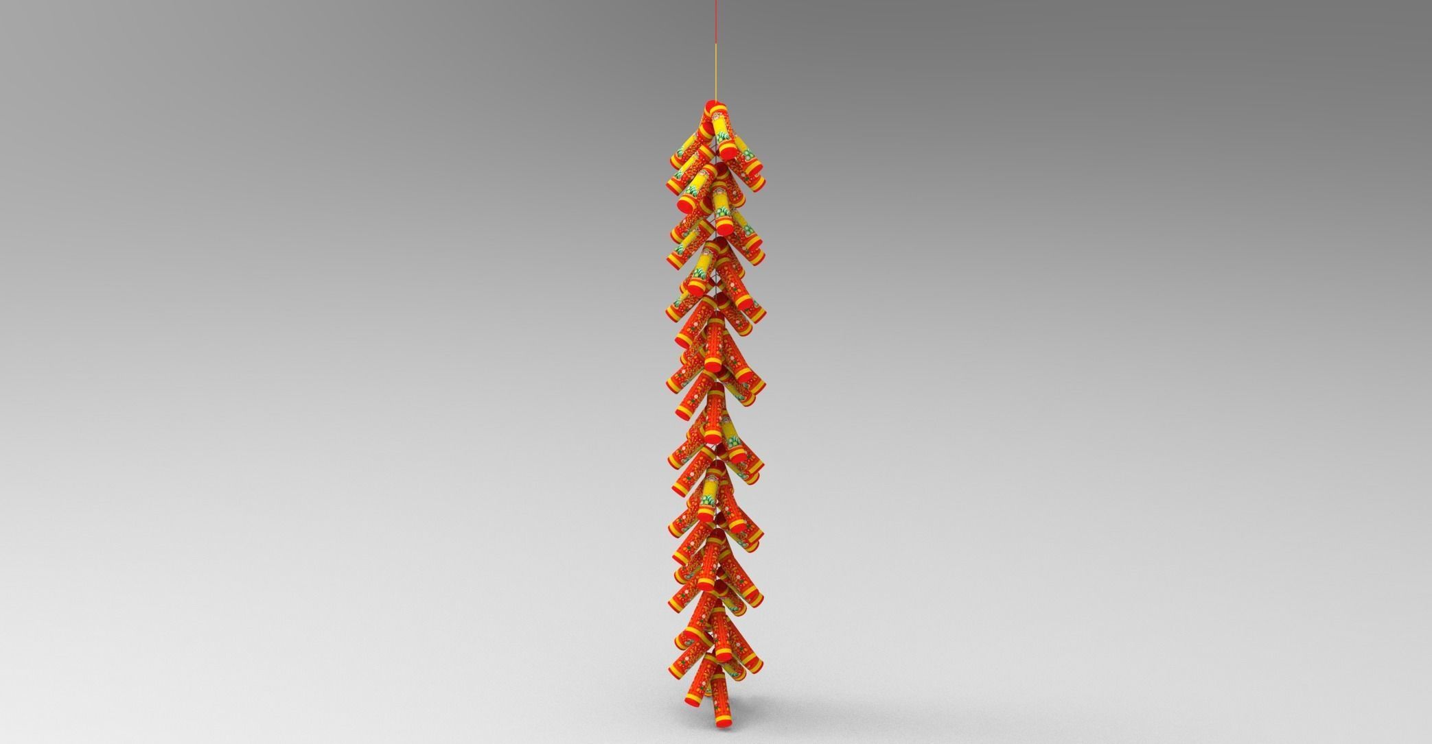 New Year Firecracker 3d Low-poly 3D model_18