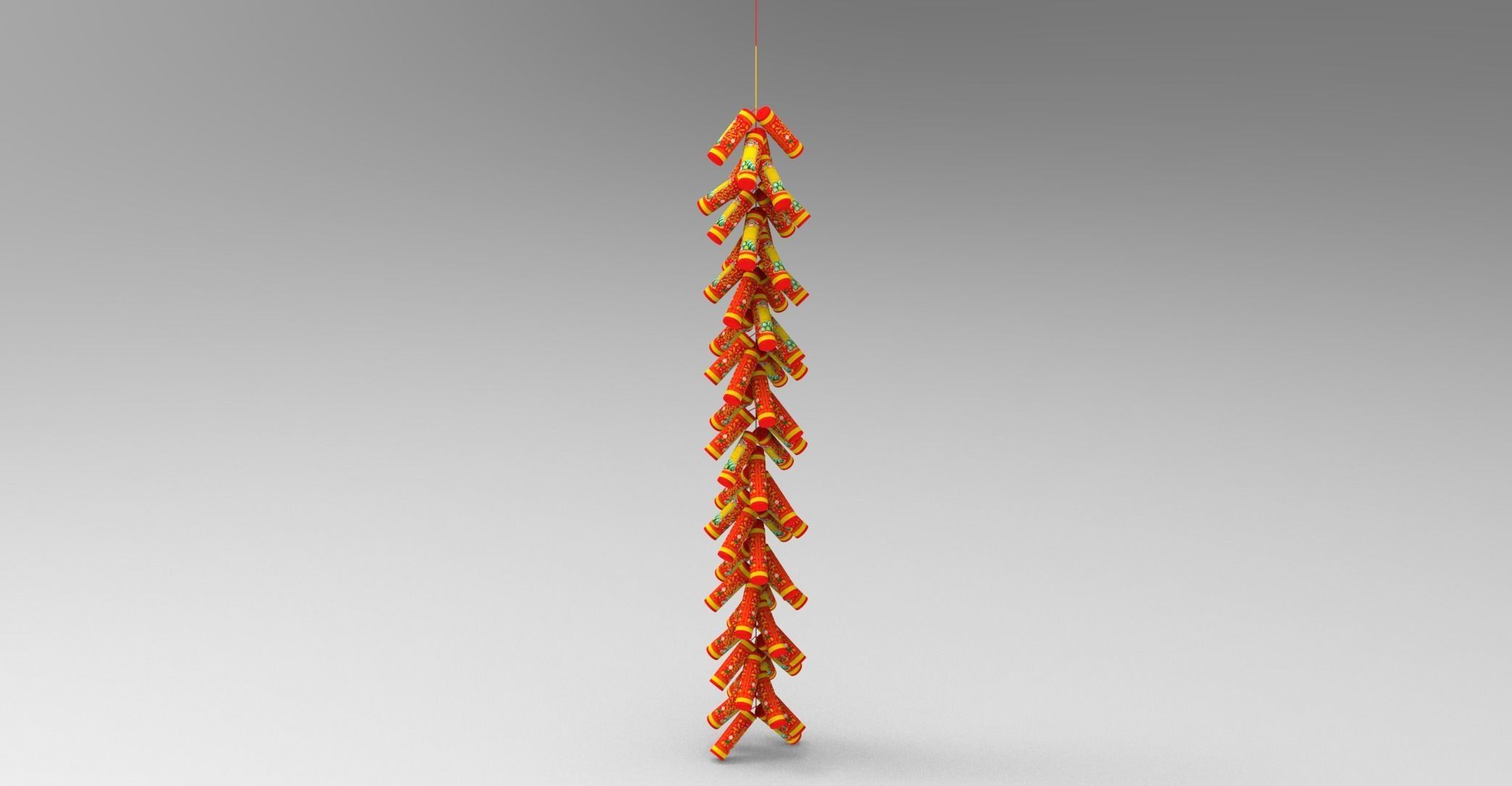 New Year Firecracker 3d Low-poly 3D model_12