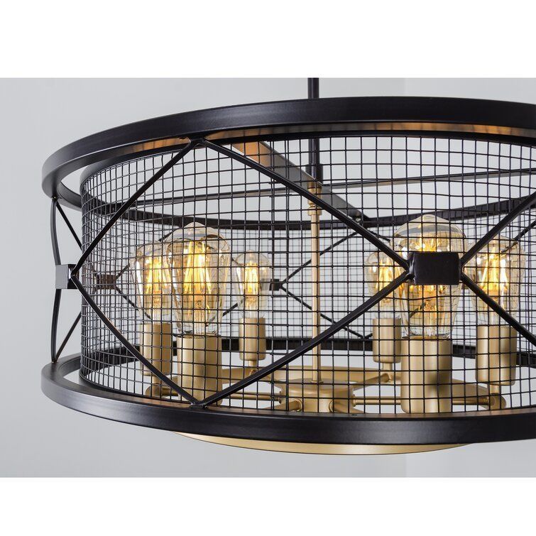 Crase Light Unique  Statement Drum Chandelier 3D model_9