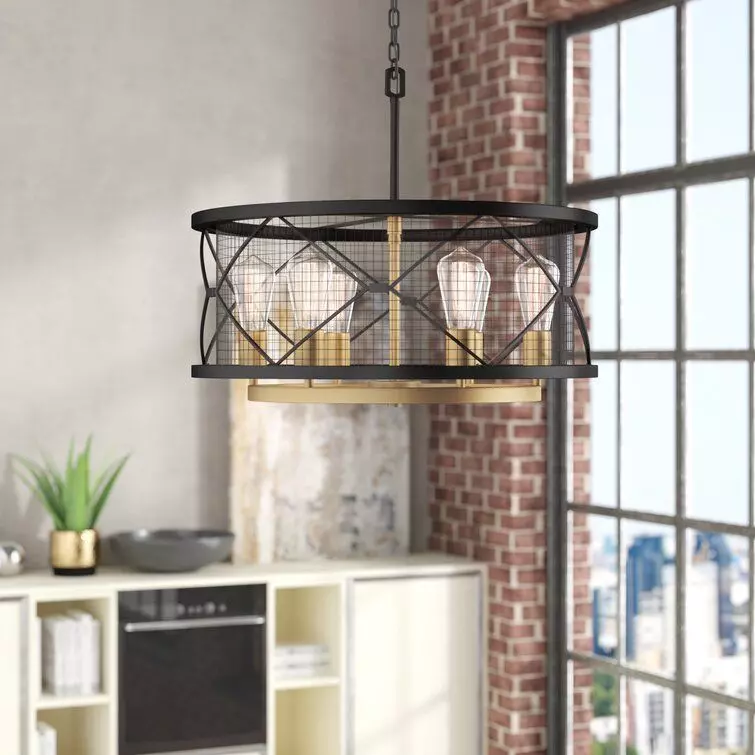 Crase Light Unique  Statement Drum Chandelier 3D model_0