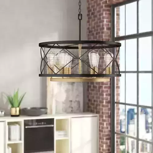 Crase Light Unique  Statement Drum Chandelier