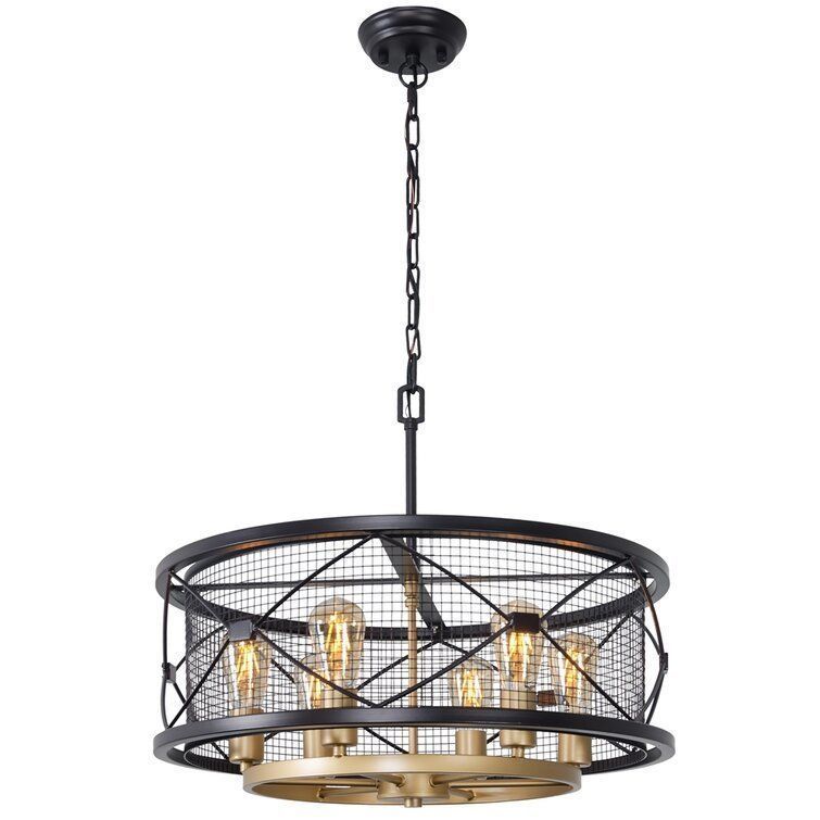 Crase Light Unique  Statement Drum Chandelier 3D model_1