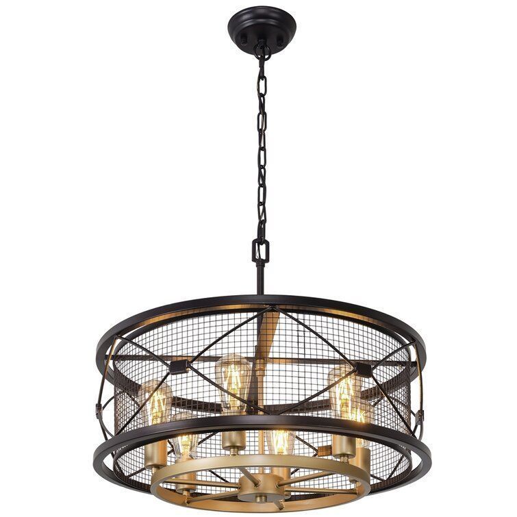 Crase Light Unique  Statement Drum Chandelier 3D model_4