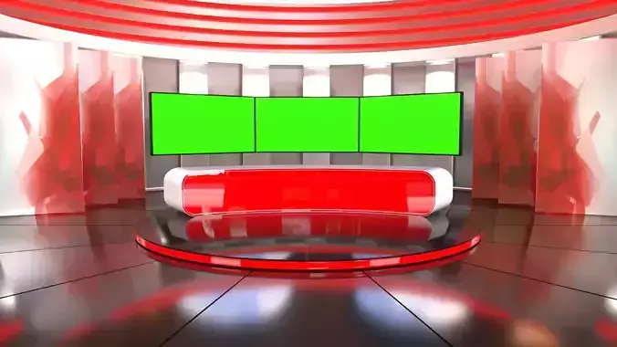News virtual set