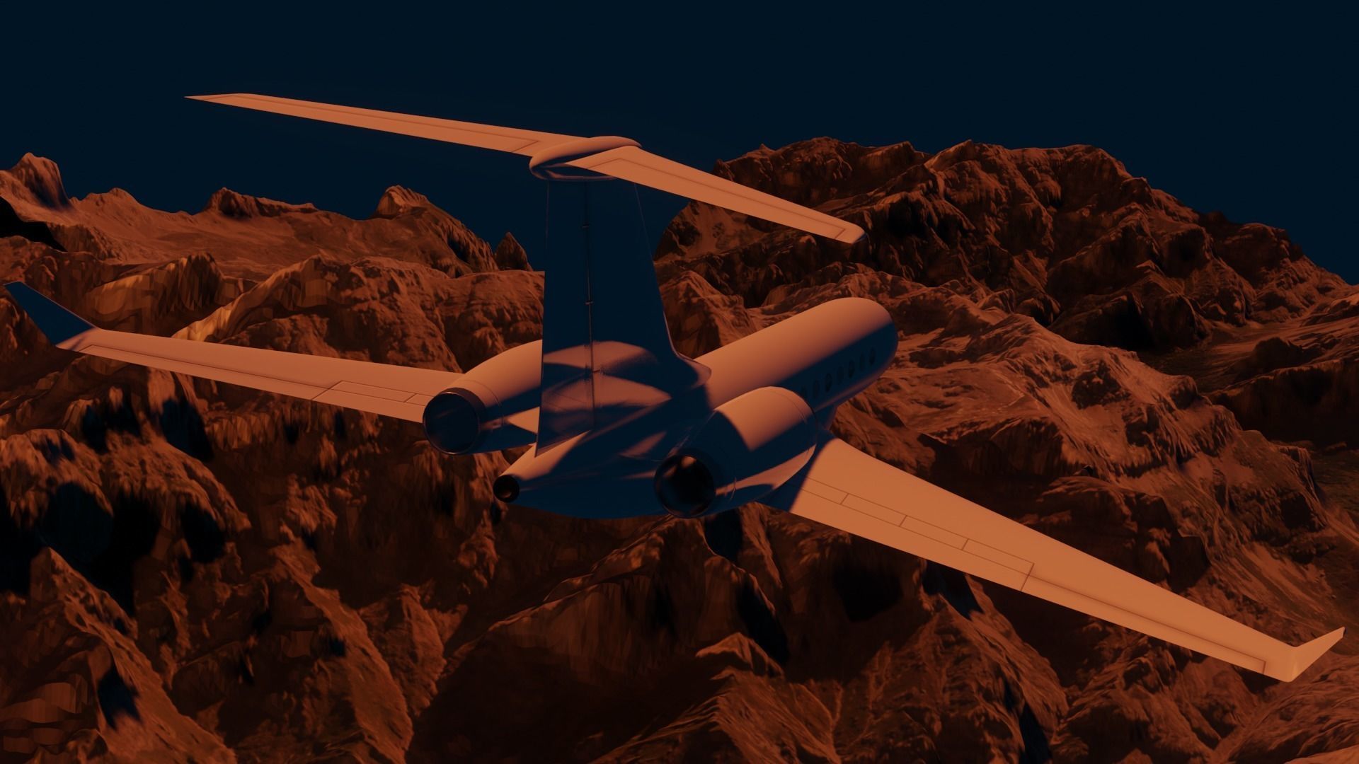 Blender Airplane Animation Free 3D model_1