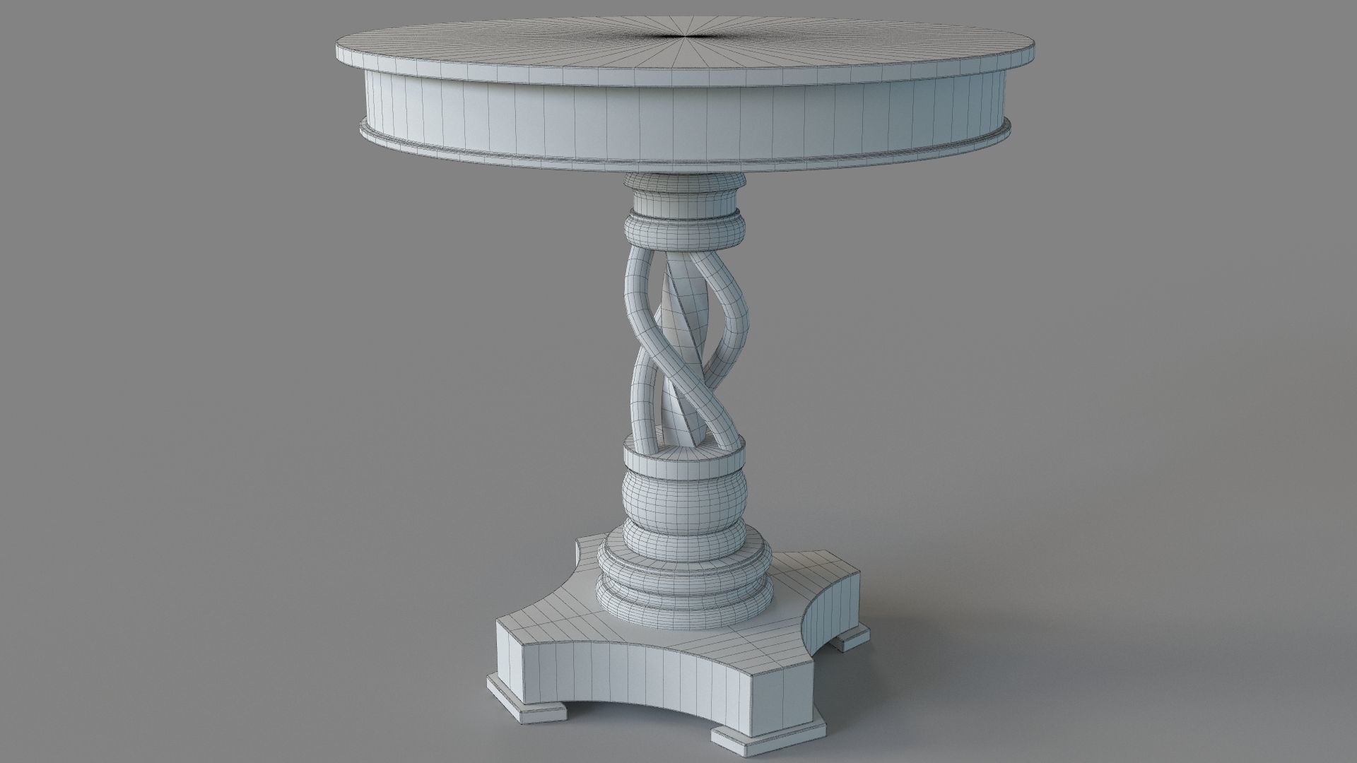 Bella 30 inch Round Table 3D model_5
