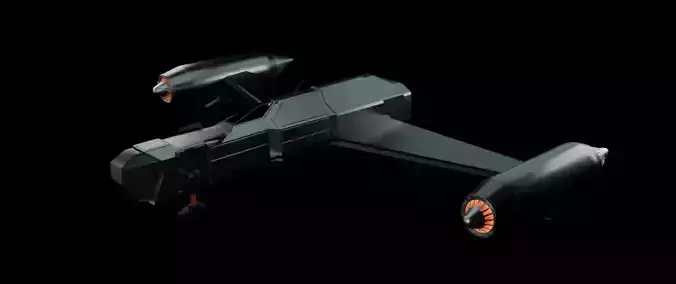 spaceship low poly with uv unwrapping 3D model spaceship low poly with uv unwrapping 3D model