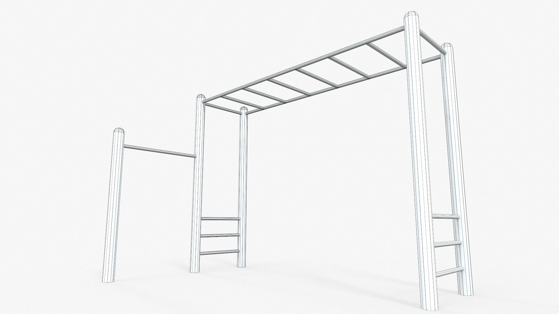 Monkey Bar Free low-poly 3D model_8