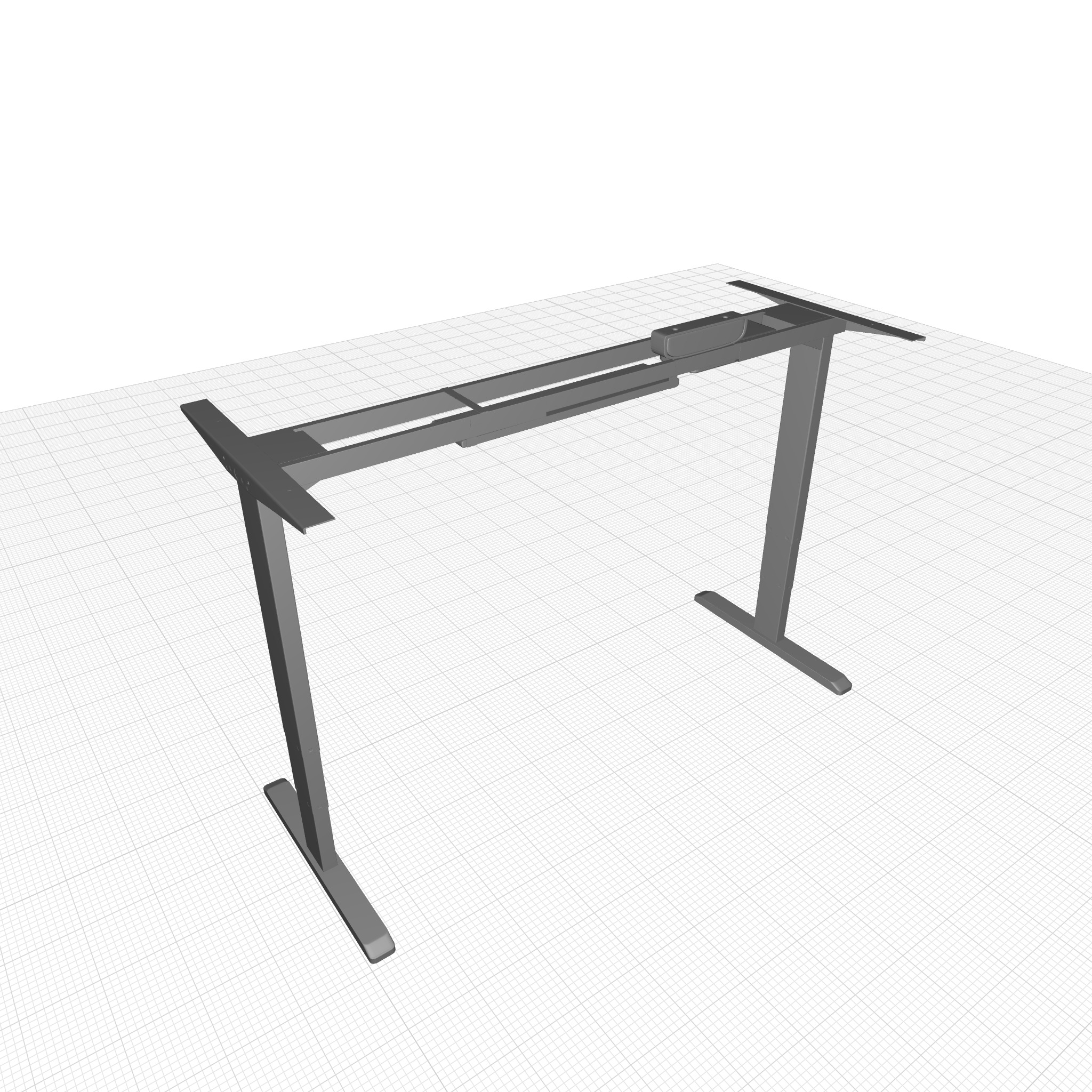 Electric Standing Height Adjustable Desk Frame 3D model_3