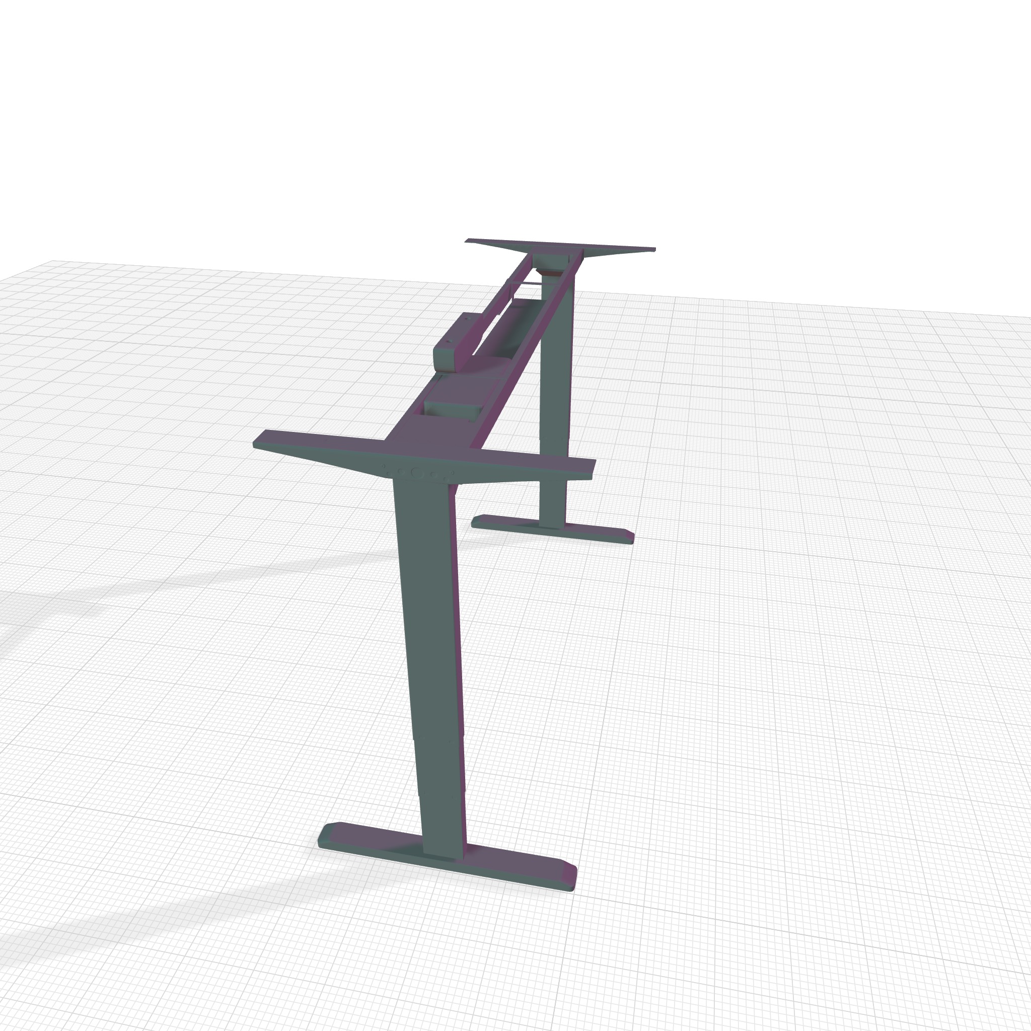 Electric Standing Height Adjustable Desk Frame 3D model_7