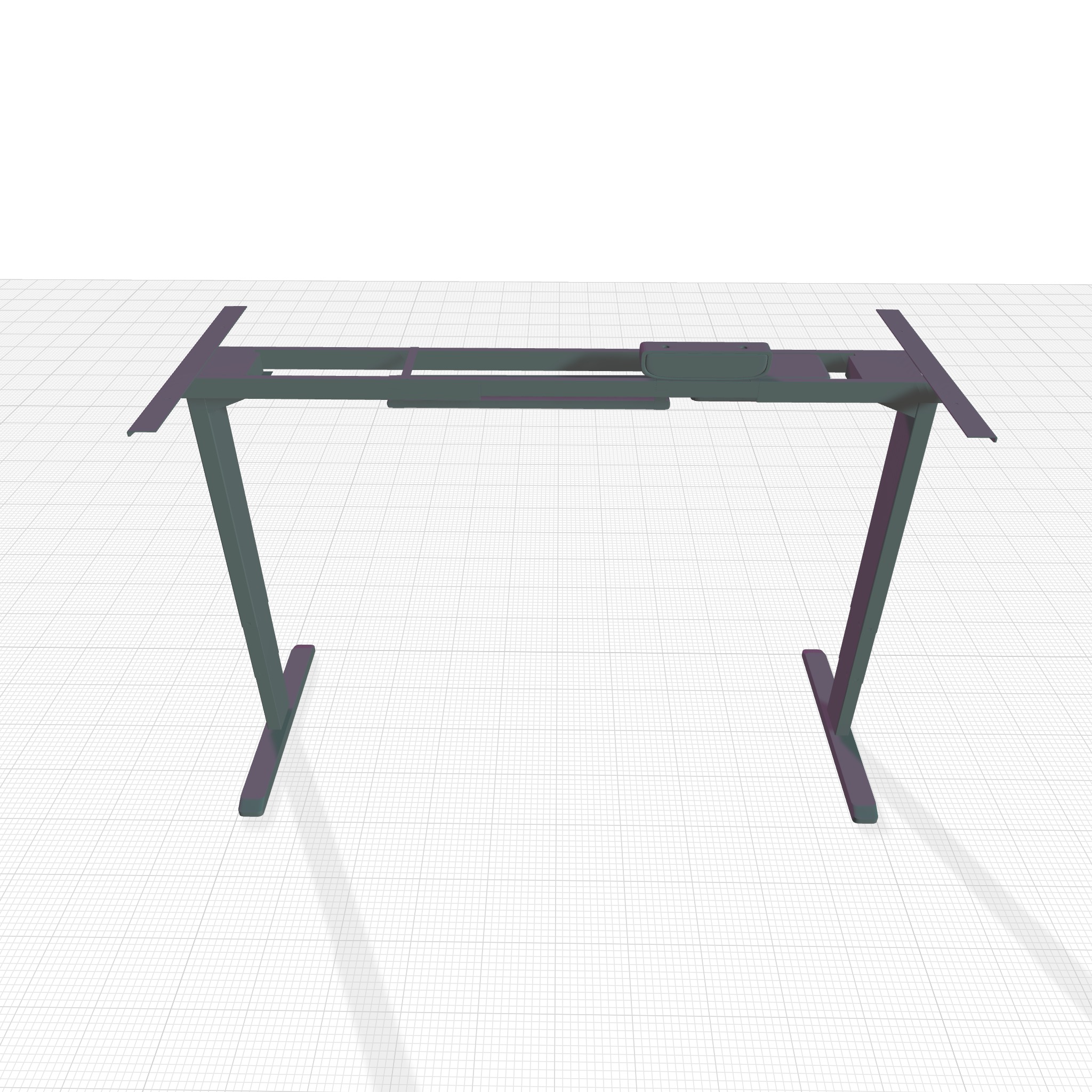 Electric Standing Height Adjustable Desk Frame 3D model_6