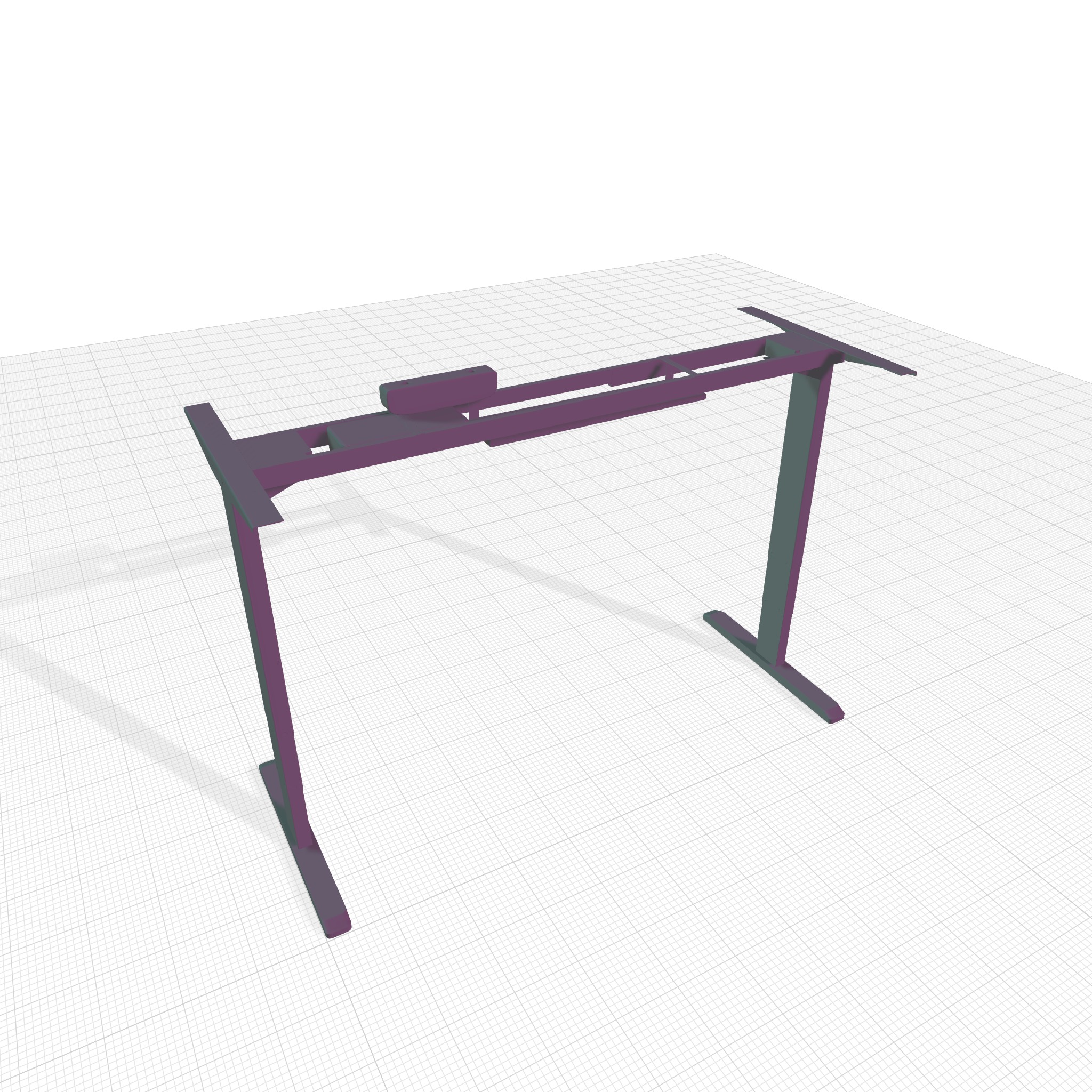 Electric Standing Height Adjustable Desk Frame 3D model_5