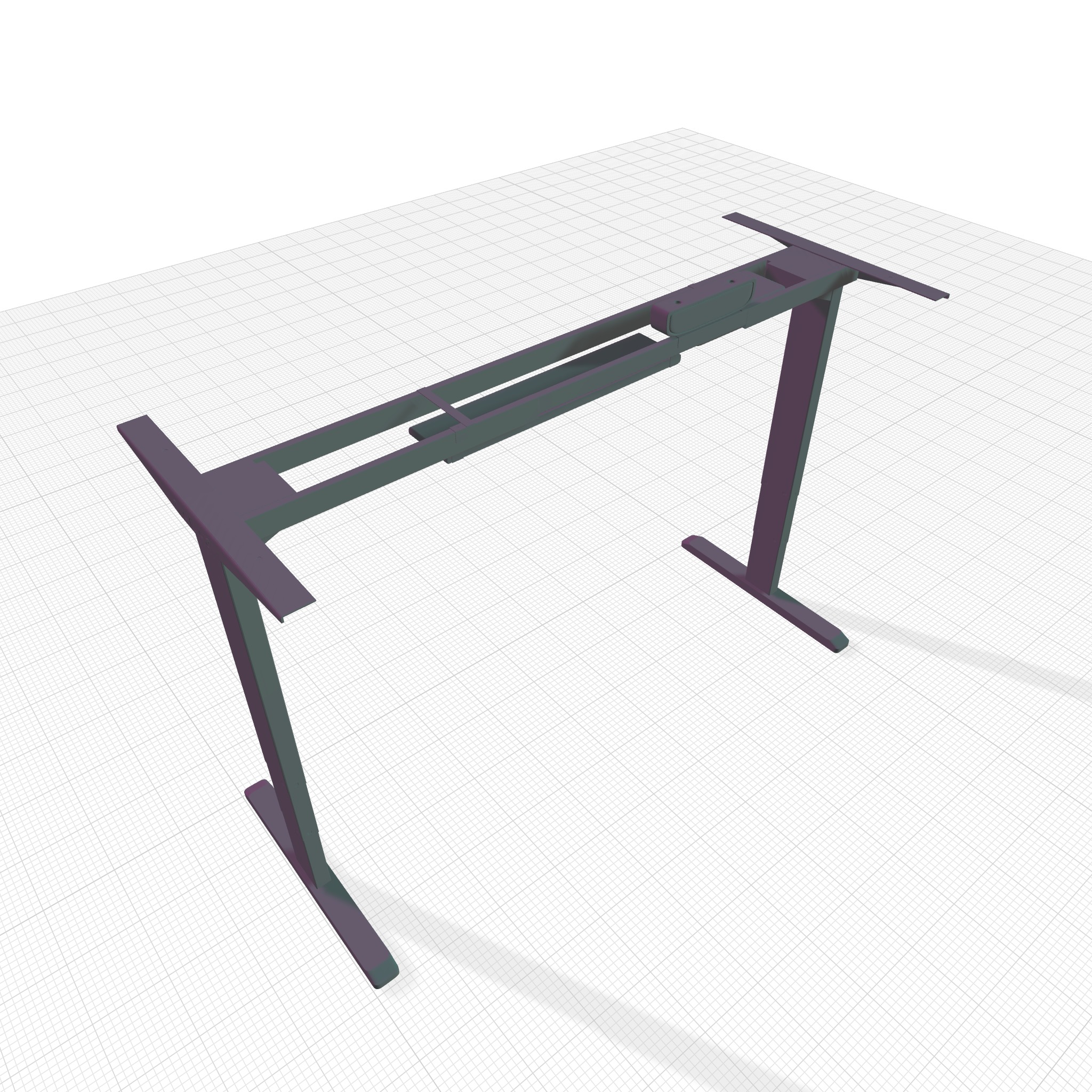 Electric Standing Height Adjustable Desk Frame 3D model_9