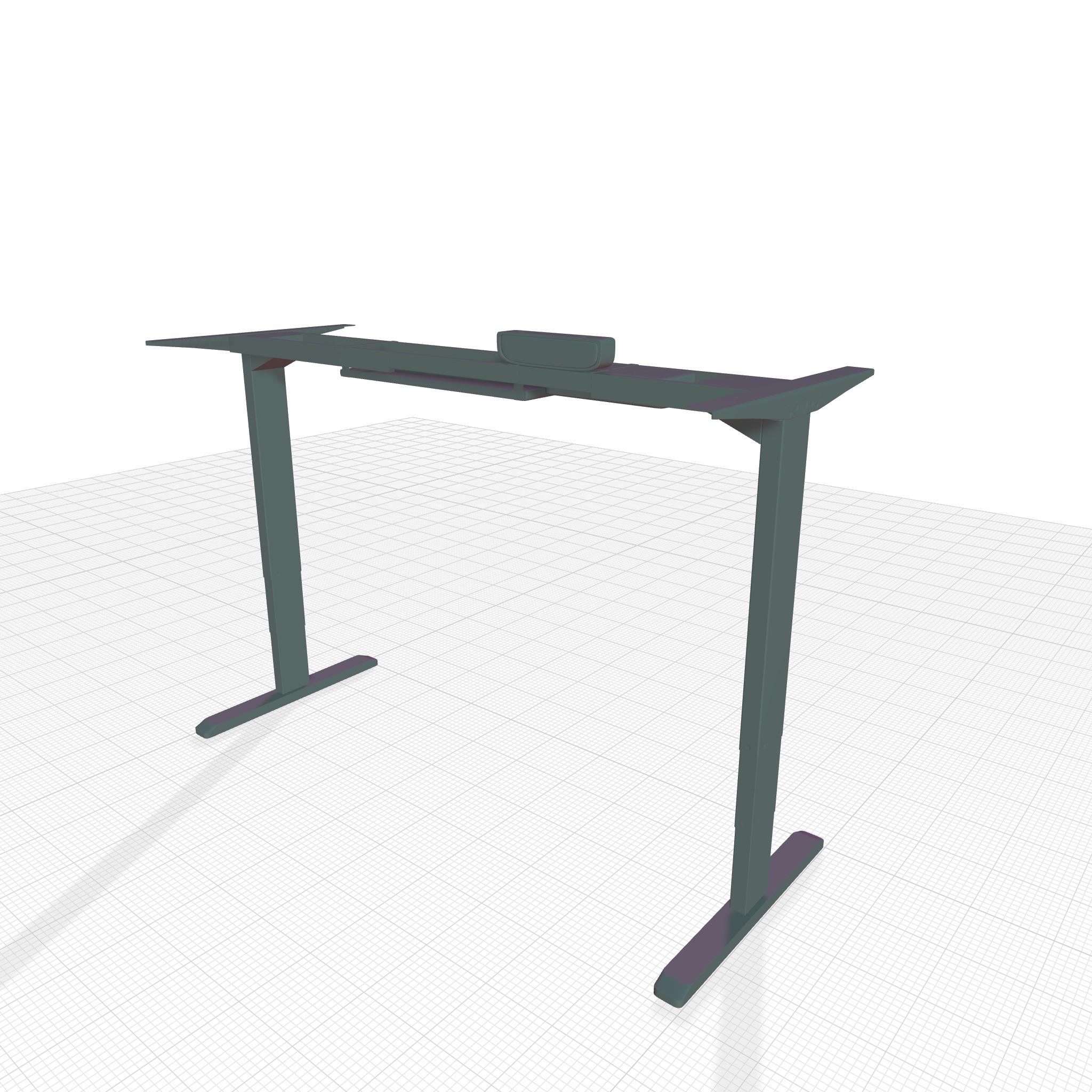 Electric Standing Height Adjustable Desk Frame 3D model_8