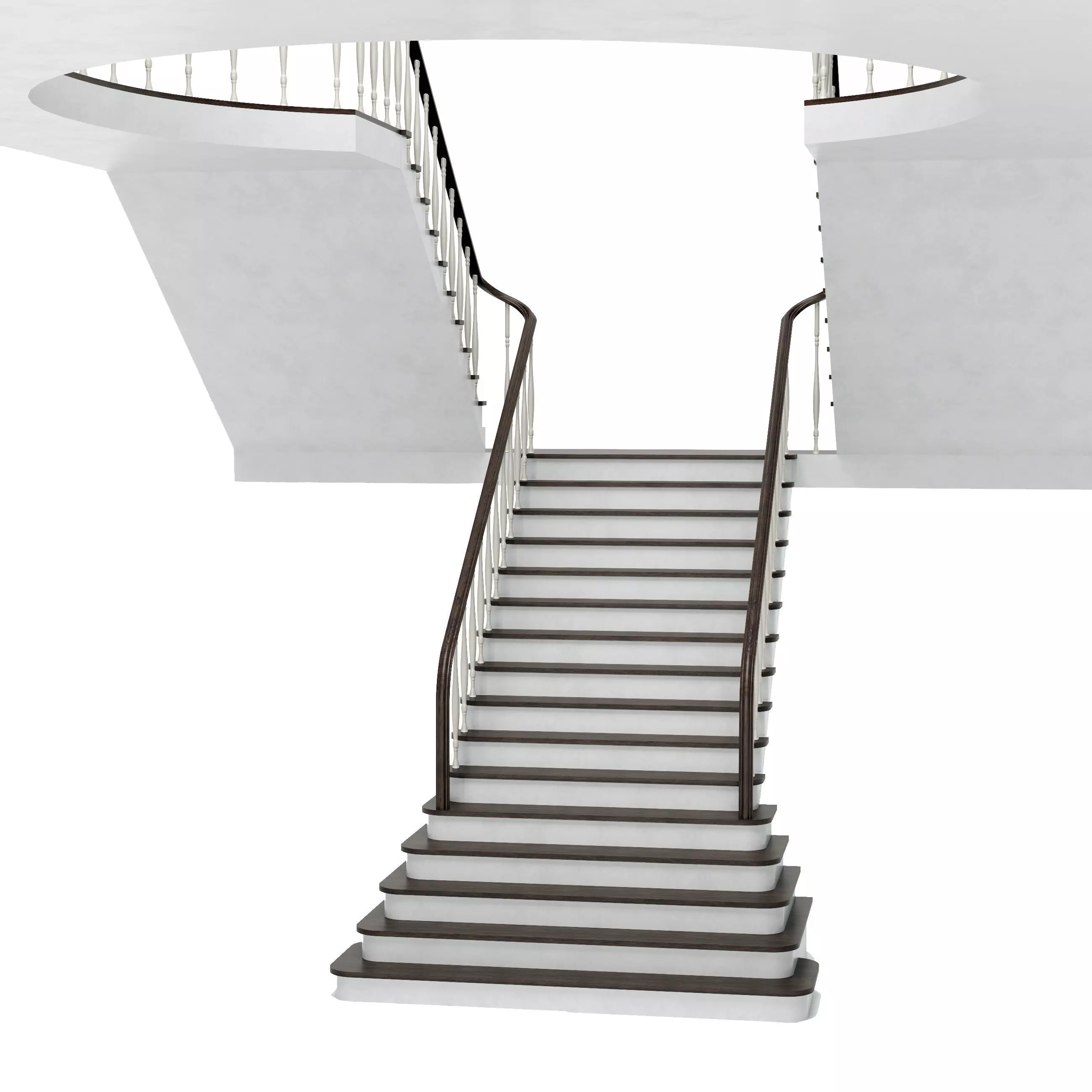 classic staircase 3D model_0