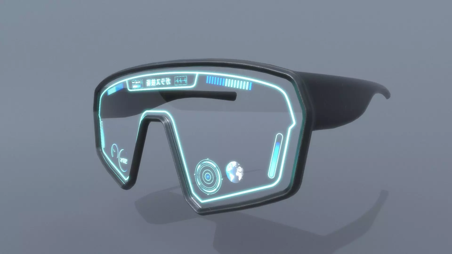 Sci fi and sport glasses 3D model_0