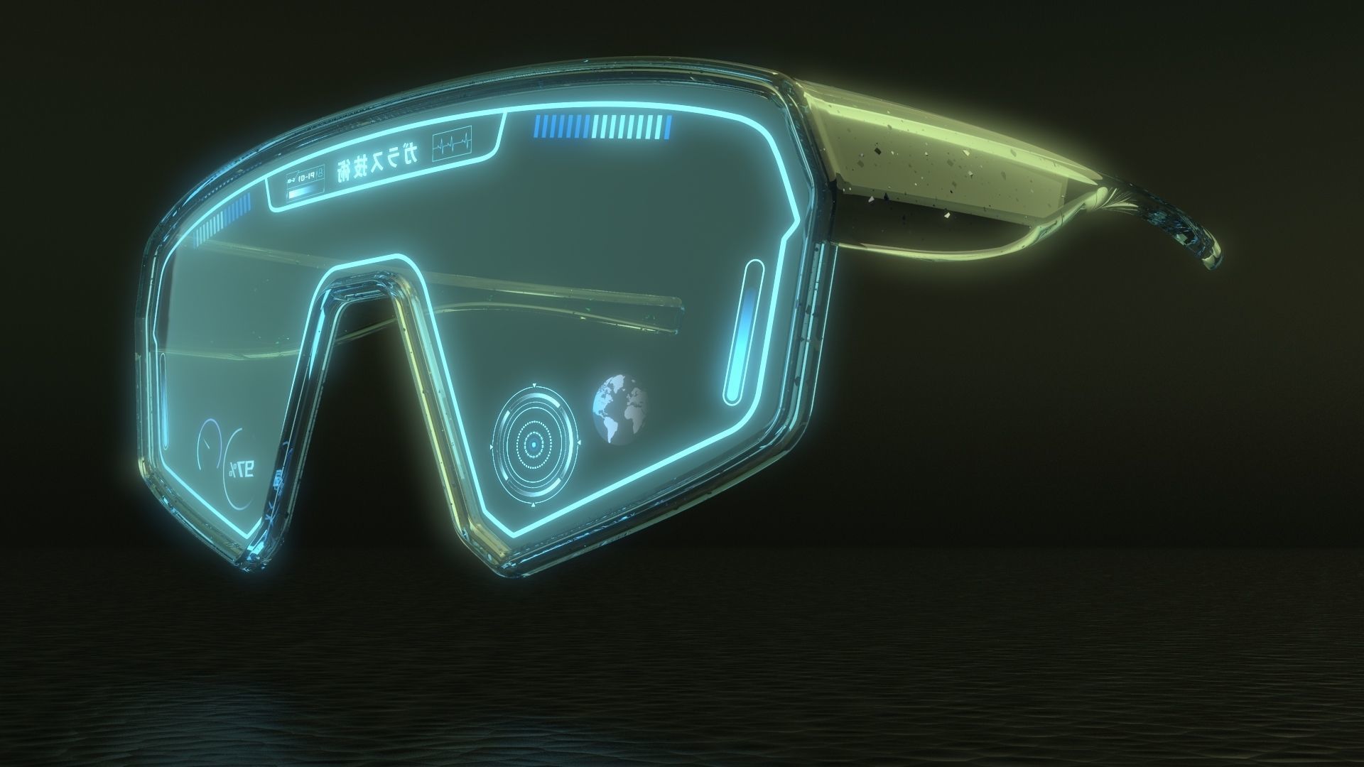 Sci fi and sport glasses 3D model_4