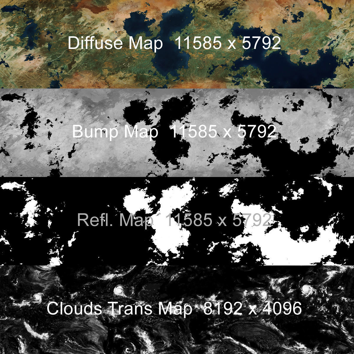 Earth-like Planet 2 - Alien Planet 8k Low-poly 3D model_10