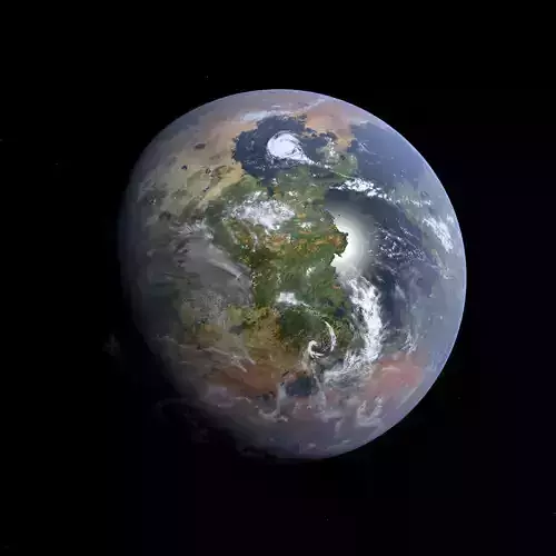 Earth-like Planet 2 - Alien Planet 8k  Low-poly 3D model