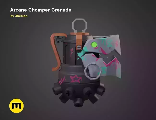 Arcane Chomper Grenade 3D print model