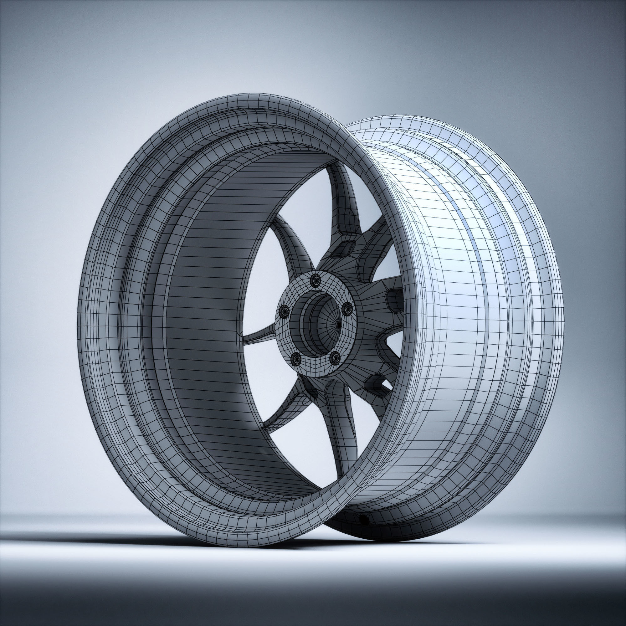 RAYS VOLK RACING G025 Low-poly 3D model_13