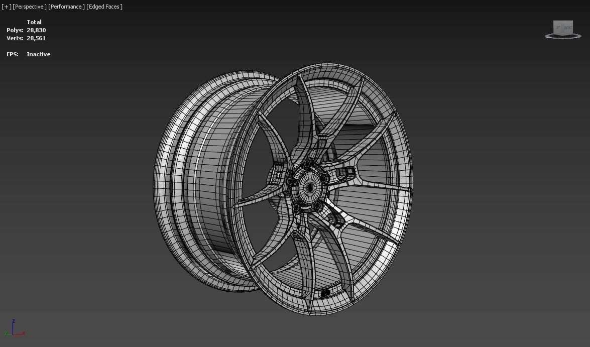 RAYS VOLK RACING G025 Low-poly 3D model_17