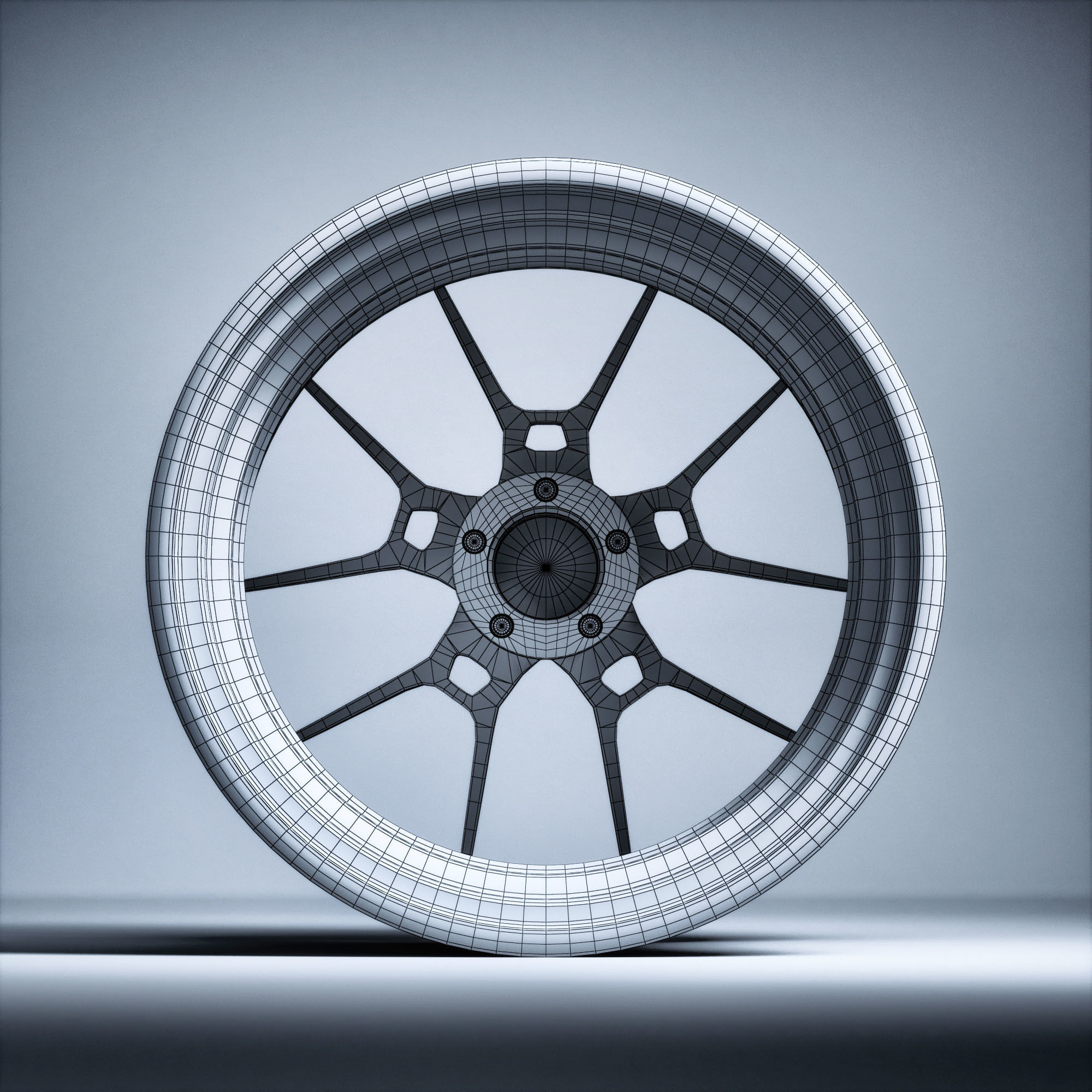 RAYS VOLK RACING G025 Low-poly 3D model_9