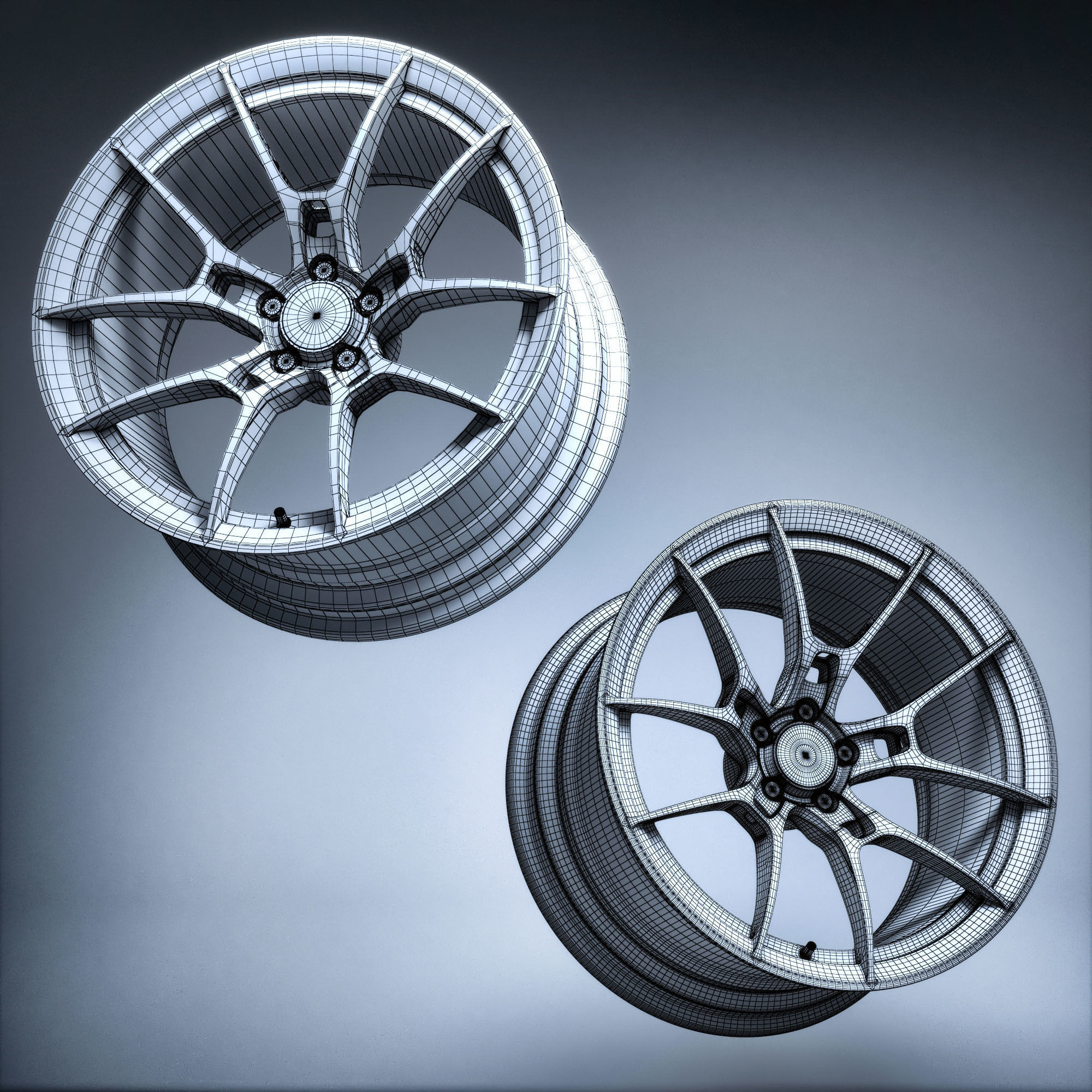 RAYS VOLK RACING G025 Low-poly 3D model_5