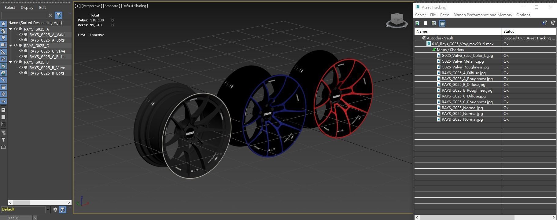 RAYS VOLK RACING G025 Low-poly 3D model_16